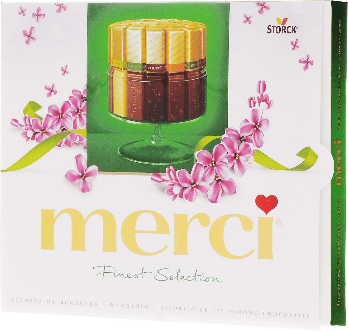 Merci Набор конфет Ассорти из шоколада с миндалем, 250 г014457 Merci Набор конфет Ассорти из шоколада с миндалем, 250 г014457Это великолепное ассорти из уникальной коллекции изысканного шоколада, для производства которого используются ингредиенты высокого качества. Четыре изысканных вида шоколадных конфет с миндалем: молочный шоколад с лесным орехом и миндалем; белый шоколад с хрустящим миндалем; молочный шоколад с миндалем и медовой нугой; темный шоколад с миндалем. Как еще выразить благодарность от всего сердца близкому вам человеку? Уважаемые клиенты! Обращаем ваше внимание, что полный перечень состава продукта представлен на дополнительном изображении.