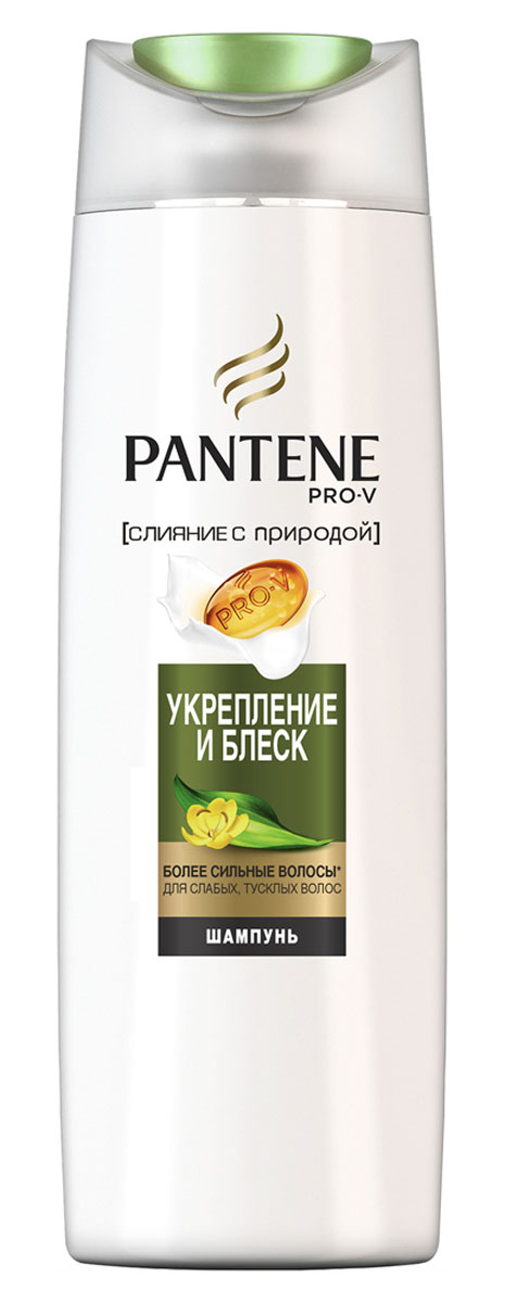 Pantene Pro-V Шампунь Слияние с природой. Укрепление и блеск, 400 мл81601142 Pantene Pro-V Шампунь Слияние с природой. Укрепление и блеск, 400 мл81601142В Шампуне Pantene Pro-V Слияние с природой. Укрепление и блеск сочетаются формула Pantene Pro-V и природный компонент Гуар, традиционно выращиваемый в Азии, который дарит волосам силу и блеск. Сила противостояния губительному воздействию во время укладки. При использовании коллекции Укрепление и блеск по сравнению с шампунем без бальзама-ополаскивателя. Для наилучших результатов используйте с бальзамом-ополаскивателем и средствами по уходу за волосами Pantene Pro-V Слияние с природой. Укрепление и блеск.