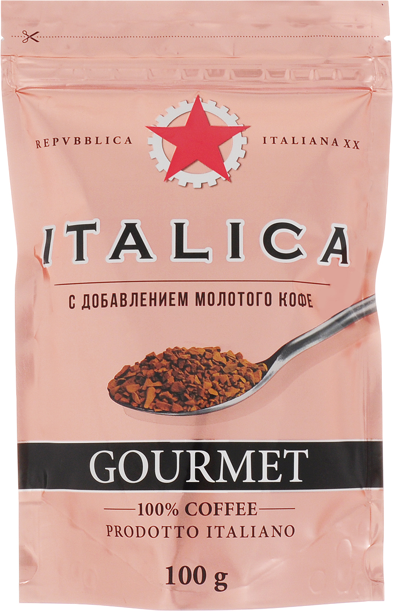 Italica Gourmet кофе растворимый сублимированный с добавлением молотого, 100 г4670016473165 Italica Gourmet кофе растворимый сублимированный с добавлением молотого, 100 г4670016473165Italica Gourmet создан по технологии Hi-Lite Antioxidant Advantage, позволяющей сохранить все полезные свойства зеленого кофе. В его состав входит натуральный растворимый кофе и 20% жареного молотого кофе. Инновационный кофе Italica Gourmet - это исключительный вкус, восхитительный аромат и высокое содержание натуральных антиоксидантов.