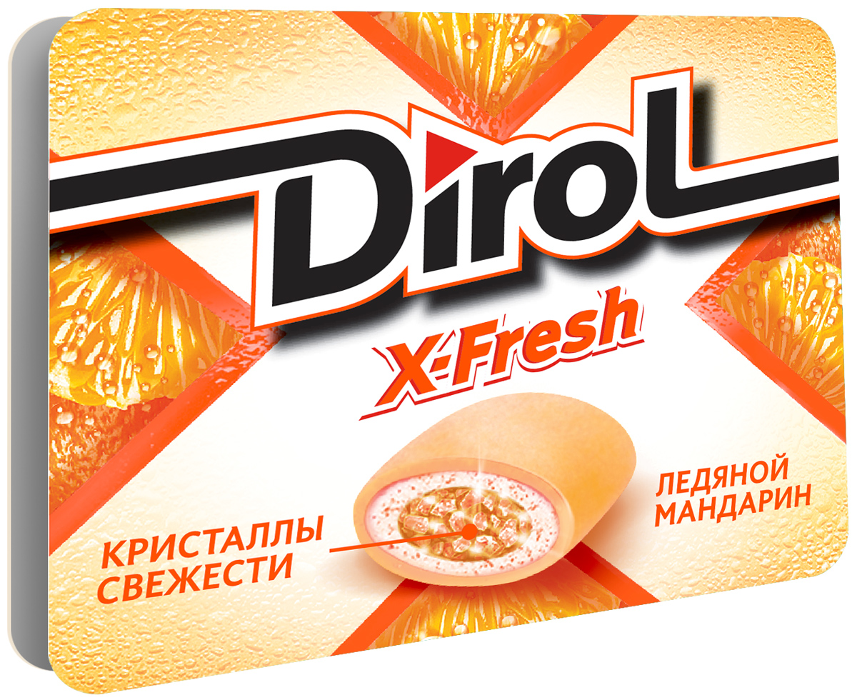 Dirol X-Fresh Ледяной мандарин жевательная резинка без сахара, 16 г4021340 Dirol X-Fresh Ледяной мандарин жевательная резинка без сахара, 16 г4021340Dirol X-Fresh Ледяной мандарин - популярная жевательная резинка. Обладает ярко выраженным долгим вкусом. Общеизвестно, что древние греки использовали смолу мастичного дерева или пчелиный воск, чтобы освежить дыхание и очистить зубы от остатков еды. Племена Майя наслаждались жеванием каучука. На севере Америки индейцы наслаждались подобием жевательной резинки - смолы хвойных деревьев, предварительно выпаренной на костре. В Сибири пользовалась популярностью сибирская смолка, с ее помощью чистили зубы и укрепляли десны. В Европе зарождение жевательной культуры обозначено в 16 веке благодаря завезенному из Вест-Индии табаку. Затем жвачка появилась в Соединенных Штатах. Вплоть до 19 века попытки внедрить воск, парафин вместо жевательного табака терпели крах. Уважаемые клиенты! Обращаем ваше внимание, что полный перечень состава продукта представлен на дополнительном изображении.
