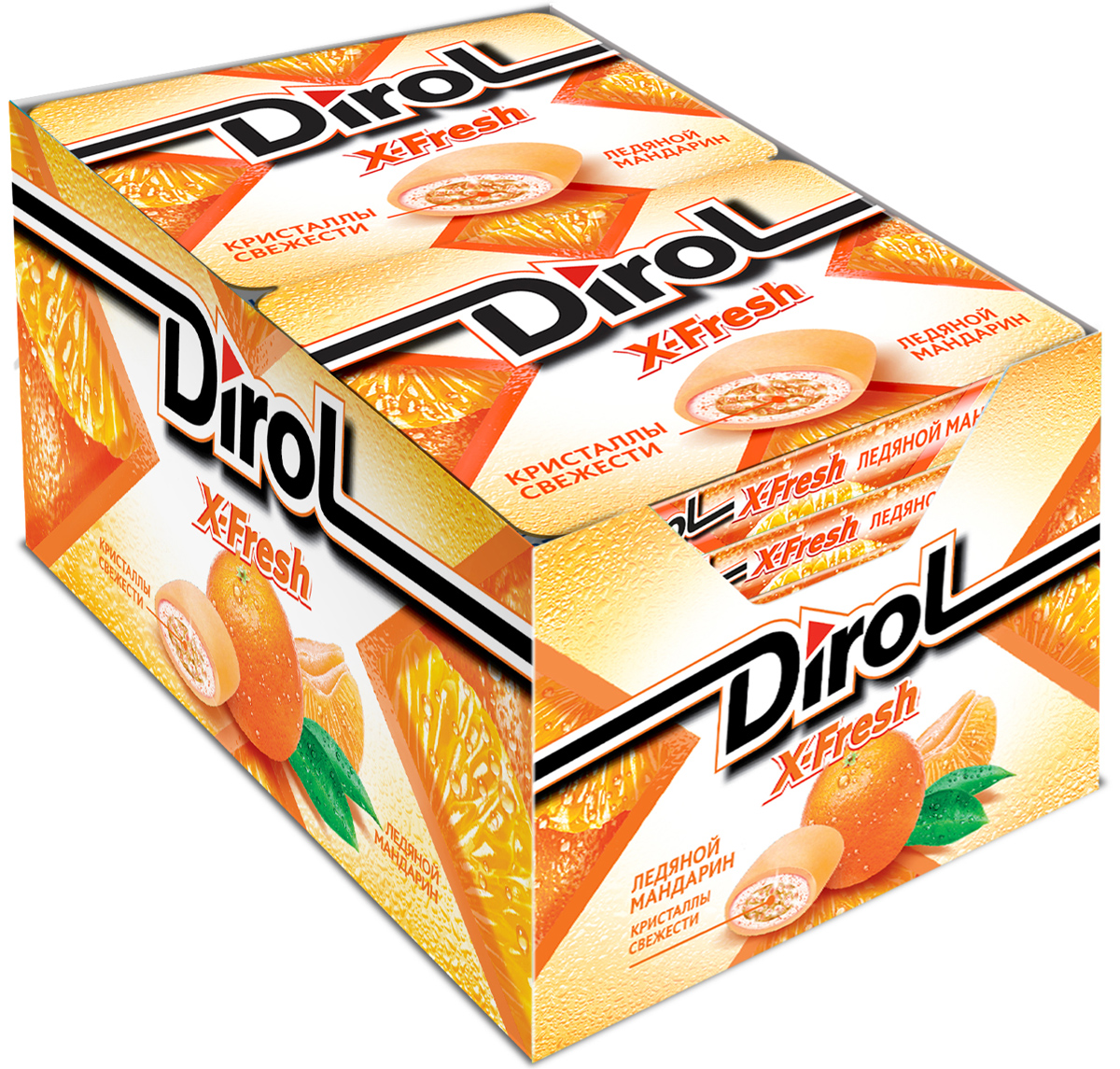 Dirol X-Fresh жевательная резинка без сахара со вкусом мандарина, 12 пачек по 16 г4021340 Dirol X-Fresh жевательная резинка без сахара со вкусом мандарина, 12 пачек по 16 г4021340Общеизвестно, что древние греки использовали смолу мастичного дерева или пчелиный воск, чтобы освежить дыхание и очистить зубы от остатков еды. Племена Майя наслаждались жеванием каучука. На севере Америки индейцы наслаждались подобием жевательной резинки - смолы хвойных деревьев, предварительно выпаренной на костре. В Сибири пользовалась популярностью «сибирская смолка», с её помощью чистили зубы и укрепляли десны. В Европе зарождение жевательной «культуры» обозначено в 16 веке благодаря завезенному из Вест-Индии табаку. Затем «жвачка» появилась в Соединенных Штатах. Вплоть до 19 века попытки внедрить воск, парафин вместо жевательного табака терпели крах. Содержит источник фенилаланина. Противопоказано больным фенилкетонурией. Содержит подсластители. При чрезмерном употреблении может оказывать слабительное действие.