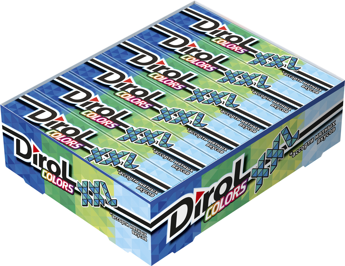 Dirol Colors XXL ассорти мятных вкусов жевательная резинка без сахара, 18 пачек по 19 г4035559 Dirol Colors XXL ассорти мятных вкусов жевательная резинка без сахара, 18 пачек по 19 г4035559Общеизвестно, что древние греки использовали смолу мастичного дерева или пчелиный воск, чтобы освежить дыхание и очистить зубы от остатков еды. Племена Майя наслаждались жеванием каучука. На севере Америки индейцы наслаждались подобием жевательной резинки - смолы хвойных деревьев, предварительно выпаренной на костре. В Сибири пользовалась популярностью сибирская смолка, с её помощью чистили зубы и укрепляли десны. В Европе зарождение жевательной культуры обозначено в 16 веке благодаря завезенному из Вест-Индии табаку. Затем жвачка появилась в Соединенных Штатах. Вплоть до 19 века попытки внедрить воск, парафин вместо жевательного табака терпели крах. Пищевая ценность в 100 г: белки 0,5 г, углеводы 71,2 г, жиры 4 г. Энергетическая ценность: 225 ккал.