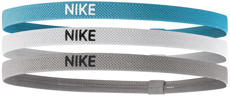 Повязка на голову Nike Elastic Hairbands 3pk, цвет: голубой, белый, серый, 3 штN.JN.04.937.OS Повязка на голову Nike Elastic Hairbands 3pk, цвет: голубой, белый, серый, 3 штN.JN.04.937.OSСиликоновые вставки с внутренней стороны резинки, позволяют ей надежно держать волосы и обеспечивать комфортную посадку. Сезонные цвета. Фирменный логотип обеспечивает моментальную узнаваемость бренда. 3 штуки в упаковке разных цветов, размер – 23 см длина в ненатянутом состоянии.