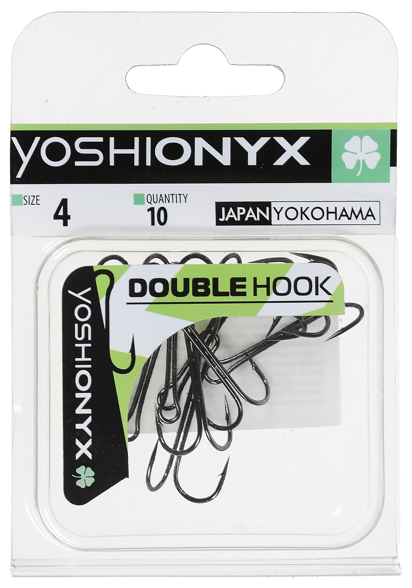 Крючок двойной Yoshi Onyx Double Hook, №4, 10 шт. BN87189 Крючок двойной Yoshi Onyx Double Hook, №4, 10 шт. BN87189Двойные крючки Yoshi Onyx Double Hook с нормальной длиной цевья достаточно универсальные и могут использоваться в самых разнообразных видах рыбной ловли. Острая лазерная заточка и сверхпрочная закаленная сталь предотвратит разгибание или обламывание крючка и сход рыбы.