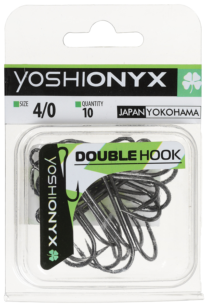 Крючок двойной Yoshi Onyx Double Hook, №4/0, 10 шт. BN102631 Крючок двойной Yoshi Onyx Double Hook, №4/0, 10 шт. BN102631Двойные крючки Yoshi Onyx Double Hook с нормальной длиной цевья достаточно универсальные и могут использоваться в самых разнообразных видах рыбной ловли. Острая лазерная заточка и сверхпрочная закаленная сталь предотвратит разгибание или обламывание крючка и сход рыбы. Размер крючка: 4/0.