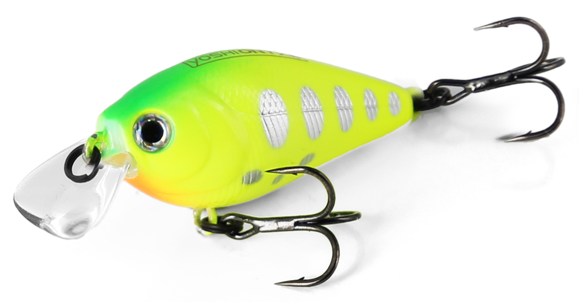 Воблер Yoshi Onyx Shi Crank-38F, 4,2 г, цвет: Lime Chart Yamame. Y-322106595 Воблер Yoshi Onyx Shi Crank-38F, 4,2 г, цвет: Lime Chart Yamame. Y-322106595Новый кранк от Yoshi Onyx обладает высокой плавучестью, но после начала проводки быстро выходит на рабочий горизонт в один метр. Частые колебания невысокой амплитуды, распространяясь в воде, призывают хищника к атаке. Приманка оснащена двумя острейшими тройниками Owner, которые не позволят рыбе остаться безнаказанной. • Высококачественная японская фурнитура OWNER • Универсальный размер приманки для голавля и форели • Реалистичное исполнение с самыми популярными расцветками