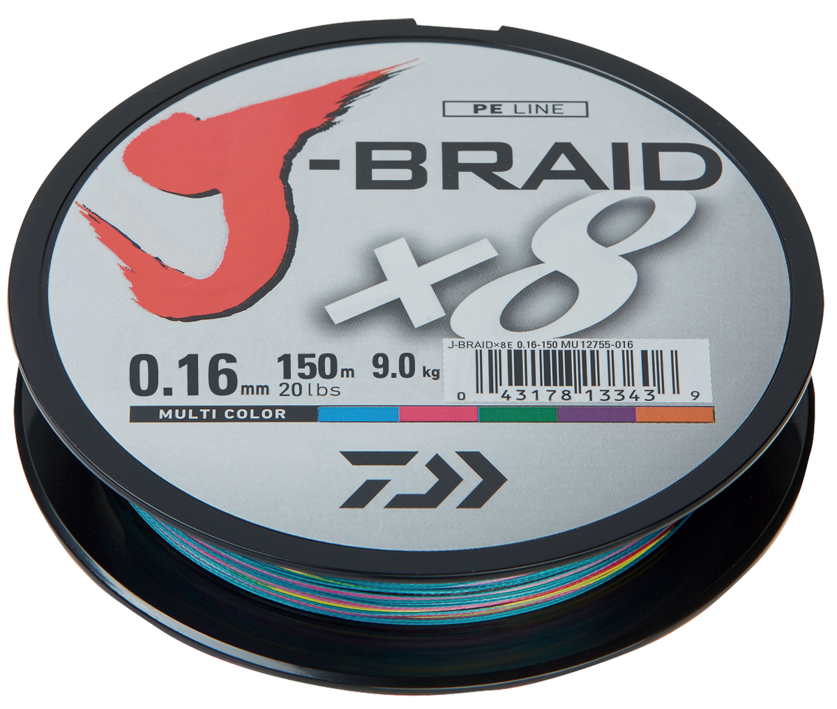 Шнур плетеный Daiwa J-Braid X8, цвет: мультиколор, 150 м, 0,16 мм61120 Шнур плетеный Daiwa J-Braid X8, цвет: мультиколор, 150 м, 0,16 мм61120J-Braid от DAIWA - исключительный шнур с плетением в 8 нитей. Он полностью удовлетворяет всем требованиям, предъявляемым высококачественным плетеным шнурам. Неважно, собрались ли вы ловить крупных морских хищников, как палтус, треска или сайда, или окуня и судака, с вашим новым J-Braid вы всегда контролируете рыбу. J-Braid предлагает соответствующий диаметр для любых техник ловли: море, река или озеро - невероятно прочный и надежный. J-Braid скользит через кольца, обеспечивая дальний и точный заброс даже самых легких приманок. Идеален для спиннинговых и бейткастинговых катушек! Невероятное соотношение цены и качества!
