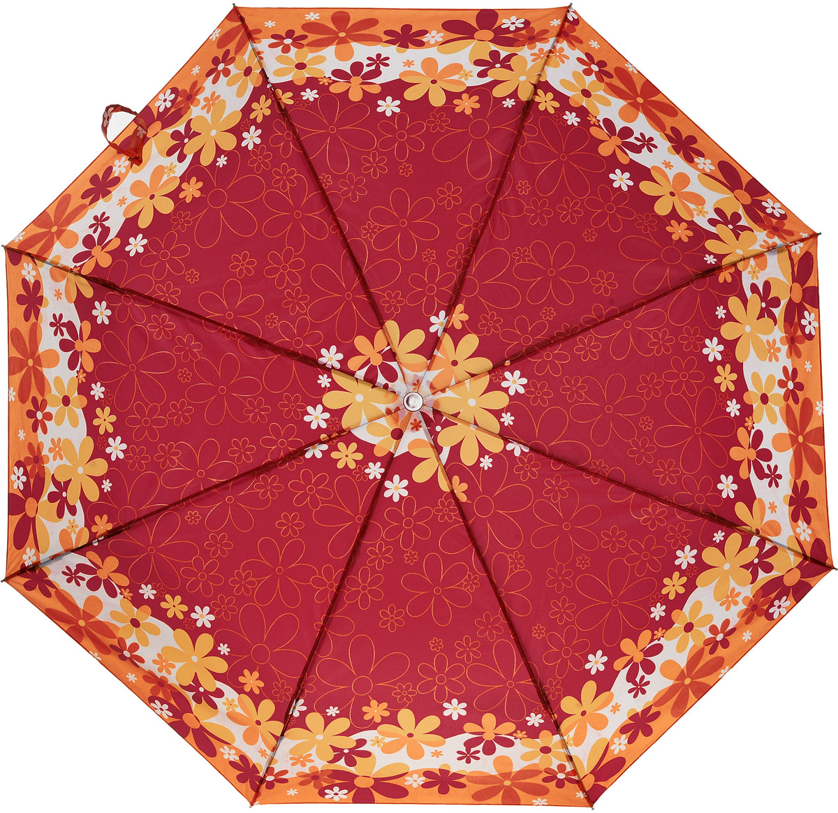 Зонт женский Prize, механический, 3 сложения, цвет: красный, оранжевый. 355-416355-416 Зонт женский Prize, механический, 3 сложения, цвет: красный, оранжевый. 355-416355-416Классический женский зонт в 3 сложения с механической системой открытия и закрытия. Удобная ручка выполнена из пластика. Модель зонта выполнена в стандартном размере. Данная модель пердставляет собой эконом класс.