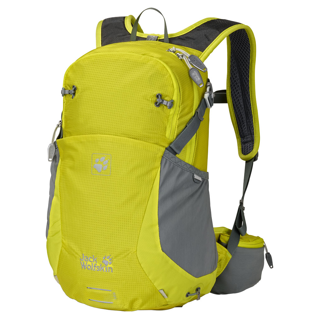Рюкзак Jack Wolfskin Moab Jam 18, цвет: салатовый. 2002313-40882002313-4088 Рюкзак Jack Wolfskin Moab Jam 18, цвет: салатовый. 2002313-40882002313-4088Рюкзак спортивный Jack Wolfskin Moab Jam 18 - легкий компактный повседневный рюкзак для занятий спортом. Оснащен гибкой поддерживающей системой. Поскольку рюкзак благодаря этой системе располагается близко к телу, вы всегда полностью контролируете груз, даже если в пути придется передвигаться быстро. Центральный вентиляционный канал и воздухопроницаемая мягкая подушка для спины оптимизируют вентиляцию, повышая комфорт при ношении. Благодаря своему упорядоченному делению и креплениям для шлема, трекинговых палок, насоса и светодиодного фонарика рюкзак оптимально подходит для активных походов и будней на природе.