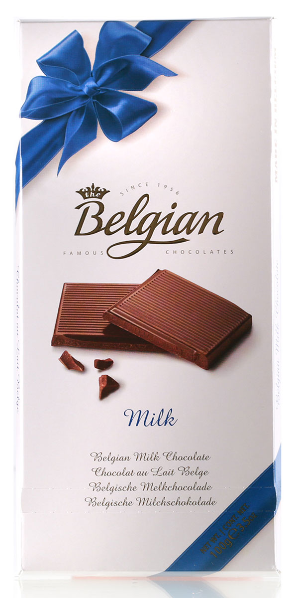 The Belgian Шоколад молочный, 100 г7.33.09 The Belgian Шоколад молочный, 100 г7.33.09Шоколад демонстрирует деликатный вкус с приятными оттенками какао и ванили. Шоколад хорошо сочетается с Тони Порт, подается к десертным, красным и белым винам, чашечке чая или кофе.
