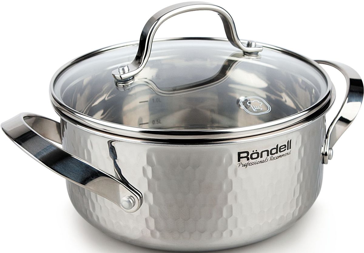 Кастрюля Rondell RainDrops, с крышкой, 4,7 лRDS-829 Кастрюля Rondell RainDrops, с крышкой, 4,7 лRDS-829Кастрюля с крышкой 24 см (4,7 л) RainDrops