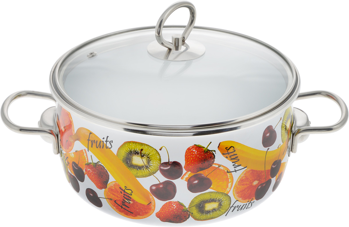 Кастрюля Vitross Fruits с крышкой, 4 л8SC205S Кастрюля Vitross Fruits с крышкой, 4 л8SC205SКастрюля Vitross Fruits выполнена из нержавеющей стали с эмалированным покрытием - наиболее безопасным видом покрытий посуды. Прочный стальной корпус обеспечивает эффективную тепловую обработку и не деформируется в процессе эксплуатации. Такая кастрюля идеальна для тепловой обработки и хранения пищевых продуктов, приготовления холодных блюд и сервировки стола. Кастрюля оснащена стеклянной крышкой с металлическим ободом и пароотводом. По бокам кастрюли расположены удобные стальные ручки. Подходит для всех типов плит, включая индукционные. Можно мыть в посудомоечной машине. Диаметр кастрюли (по верхнему краю): 21.5 см. Высота стенок кастрюли: 13 см. Ширина кастрюли с учетом ручек: 31 см.