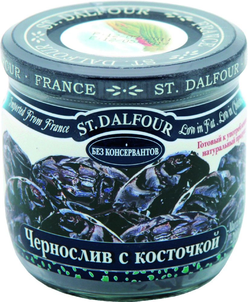 St.Dalfour Чернослив с косточкой, 200 г207040 St.Dalfour Чернослив с косточкой, 200 г207040Гигантский французский чернослив изготовлен без консервантов. Оптимальный технологический процесс позволяет сохранить нежность и сочность чернослива. Он не пересушенный и не жесткий.
