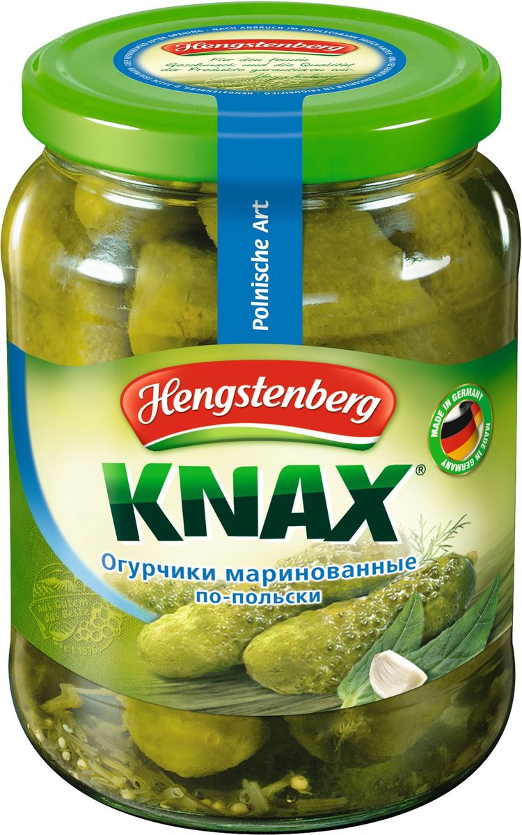Hengstenberg Огурцы по-польски, 720 мл254156 Hengstenberg Огурцы по-польски, 720 мл254156Горчичные зерна, чеснок и специи придают огурцам особую пикантность.