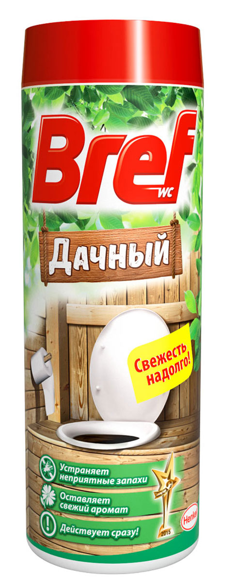 Средство дезодорирующее для дачного туалета Bref Дачный 450г934806 Средство дезодорирующее для дачного туалета Bref Дачный 450г934806Bref Дачный - первое средство марки Bref для дачного туалета. Вам нужно лишь насыпать небольшое количество средства в дачный туалет! Bref Дачный действует быстро, удаляет неприятные запахи и наполняет дачный туалет свежим ароматом. Формула Bref Дачный не содержит агрессивных химических компонентов. Равномерно насыпьте небольшое количество средства непосредственно в туалет. Дозировку определите в зависимости от желаемого ароматизирующего эффекта. Используйте Bref Дачный после каждого посещения дачного туалета или при необходимости. Не предназначен для биотуалетов. Состав: >30% карбонат кальция, сульфат натрия; Товар сертифицирован.