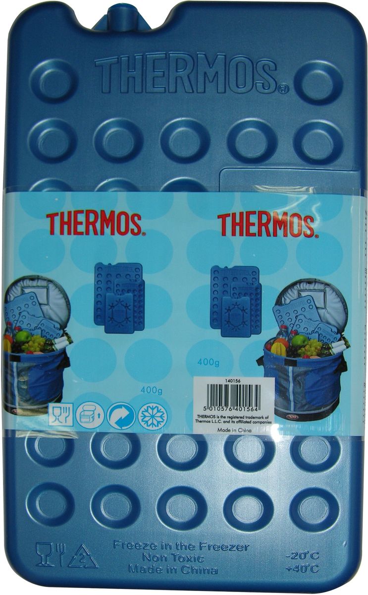 Аккумулятор холода Thermos Freezing Board, цвет: синий, 1 шт, 400 г401564 Аккумулятор холода Thermos Freezing Board, цвет: синий, 1 шт, 400 г401564Аккумуляторы холода Freeze Board увеличивают время сохранения температуры продуктов. Рассчитаны на многократное использование, легко моются, изготовлены из экологически чистых материалов. Представлены в темно-синих плоских брикетах из полипропилена. Для поддержания режима холод необходимо: брикеты поместить в морозильную камеру на 6-8 часов, затем поместить в сумку охлажденные продукты и аккумуляторы.