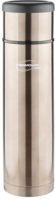 Термос Thermocafe By Thermos, цвет: серый, 1 л. EveryNight-100272157 Термос Thermocafe By Thermos, цвет: серый, 1 л. EveryNight-100272157Идеальный выбор, чтобы взять с собой горячий кофе, ледяной чай или другой любимый напиток Крышка термоса служит кружкой для питья . Ее конструкция не дает внешней поверхности нагреваться. Пробка позволяет добраться до содержимого, не извлекая ее полностью, нужно только повернуть пробку не откручивая целиком.Строение пробки не позволит случайно пролиться жидкости и помогает сохранить температуру содержимого долгое время.
