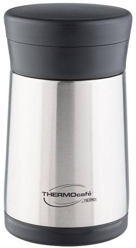 Термос Thermocafe By Thermos, цвет: стальной, 0,5 л. XC05-BK272362 Термос Thermocafe By Thermos, цвет: стальной, 0,5 л. XC05-BK272362Модель с широким горлом предназначена для еды и напитков. Главный девиз этой модели: практичный термос по очень доступной цене. Термос из нержавеющей стали укомплектован складной пластиковой ложкой. Удобен для поездок.