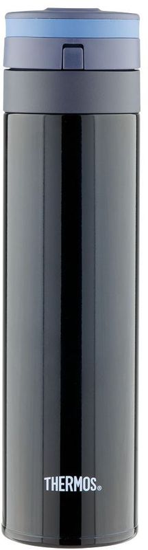 Термос Thermos, цвет: темно-синий, 0,45 л. JNS-450935809 Термос Thermos, цвет: темно-синий, 0,45 л. JNS-450935809Суперлегкий и супертонкий термос. При объеме 400 ml, весит всего 190г.Фиксатор от случайного открытия, крышка откидывается полностью и фиксируется. Подходит для автомобильных держателей.