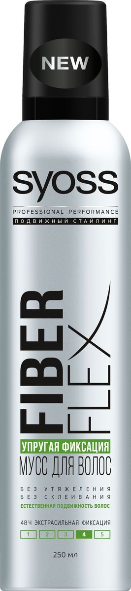 Syoss FiberFlex Упругая Фиксация мусс для волос экстрасильной фиксации 250 мл090348981 Syoss FiberFlex Упругая Фиксация мусс для волос экстрасильной фиксации 250 мл090348981Без утяжеления - без склеивания - естественная подвижность волос