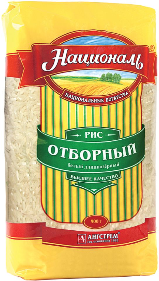 Националь рис длиннозерный Отборный, 900 г18125 Националь рис длиннозерный Отборный, 900 г18125Лучший длиннозерный рис растет в Таиланде - на родине азиатской кухни. Такой рис - белоснежный, его зерна свыше 6 мм, игольчатой формы - именно такой рис мы и назвали Отборным. Белый длиннозерный рис в готовом виде – рассыпчатый, прекрасно сочетается и с мясом, и с рыбой, и с овощами. Рис Националь Отборный идеально подходит для всех ваших любимых блюд из риса как русской, так и азиатской кухни.