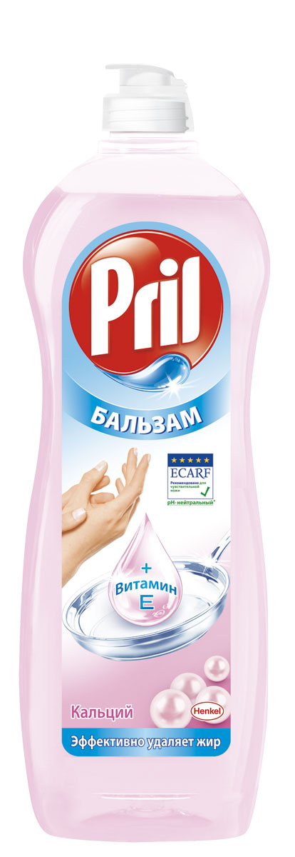 Средство для мытья посуды Pril Бальзам Кальций 900 мл904074 Средство для мытья посуды Pril Бальзам Кальций 900 мл904074Прил Бальзам - эффективно удаляет жир и одновременно заботится о коже рук. Преимущества: pH-нейтрален для кожи - бережно относится к коже рук. Рекомендован EСARF (Европейский центр исследования проблем аллергии). Состав: Прил Кальций: Состав: 5-15% анионные ПАВ; Товар сертифицирован.