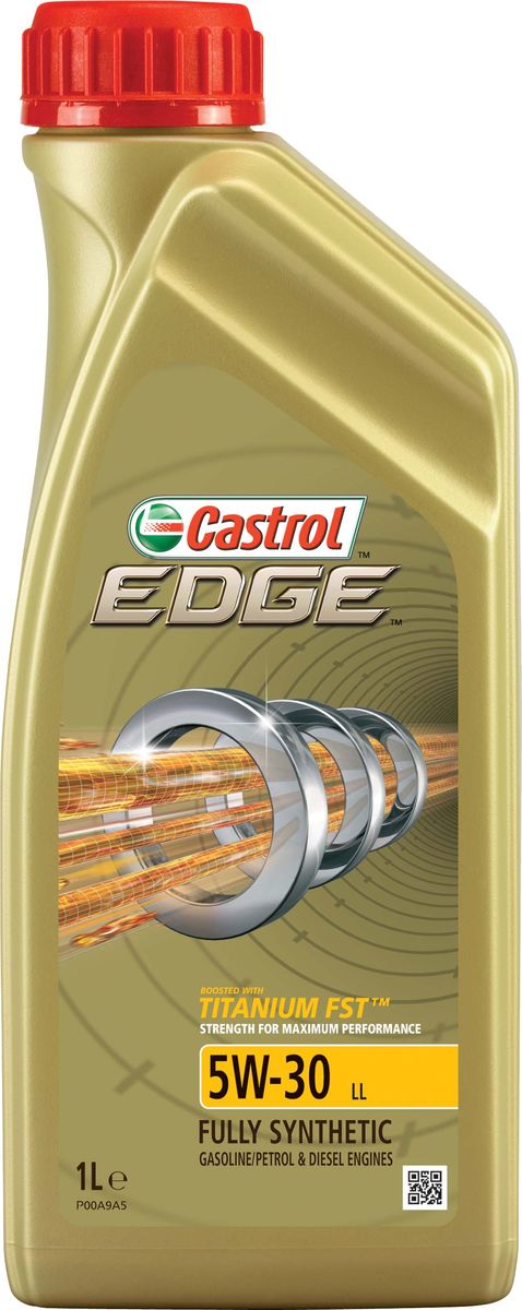 Моторное масло Castrol Edge5W-30 LL, 1 л15667C Моторное масло Castrol Edge5W-30 LL, 1 л15667CОписание Полностью синтетическое моторное масло Castrol EDGE произведено с использованием новейшей технологии TITANIUM FST™, придающей масляной пленке дополнительную силу и прочность благодаря соединениям титана. TITANIUM FST™ радикально меняет поведение масла в условиях экстремальных нагрузок, формируя дополнительный ударопоглащающий слой. Испытания подтвердили, что TITANIUM FST™ в 2 раза увеличивает прочность пленки, предотвращая ее разрыв и снижая трение для максимальной производительности двигателя. С Castrol EDGE Ваш автомобиль готов к любым испытаниям независимо от дорожных условий. Применение Castrol EDGE 5W-30 LL предназначено для бензиновых и дизельных двигателей автомобилей, где производитель рекомендует моторные масла, соответствующие классификации ACEA С3 и классу вязкости SAE 5W-30. Castrol EDGE 5W-30 LL одобрено к применению в технике, требующей смазочные материалы спецификаций VW 504 00 / 507 00, Porsche C30 или MB-Approval 229.31/229.51 класса вязкости SAE 5W-30....