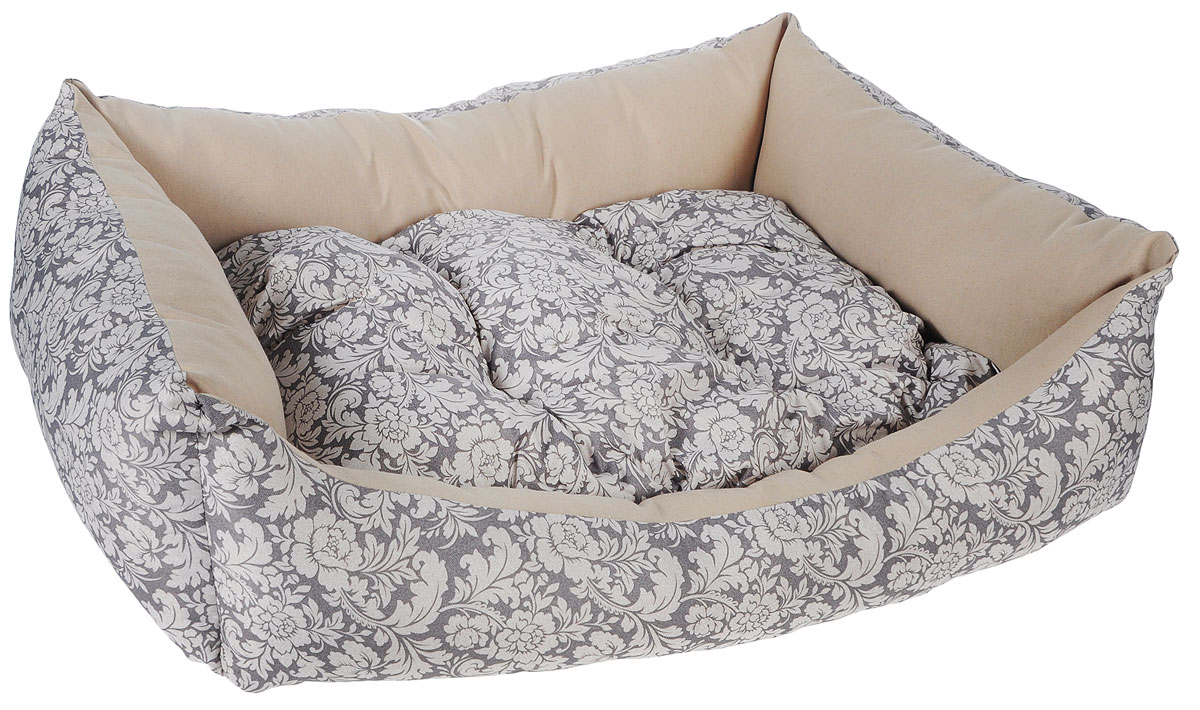 Лежак для собак Happy Puppy Ампир-4, 64 x 49 x 15 смHP-160040-4 Лежак для собак Happy Puppy Ампир-4, 64 x 49 x 15 смHP-160040-4Мягкий лежак Happy Puppy Ампир-4 обязательно понравится вашему питомцу. Он выполнен из высококачественного хлопка и полиэстера с водоотталкивающей пропиткой, а наполнитель - из мягкого холлофайбера. Такой материал не теряет своей формы долгое время. Лежак оснащен мягкой съемной подстилкой. Высокие бортики обеспечат вашему любимцу уют. За изделием легко ухаживать, его можно стирать вручную. Мягкий лежак станет излюбленным местом вашего питомца, подарит ему спокойный и комфортный сон, а также убережет вашу мебель от шерсти. Размер: 64 х 49 х 15 см.