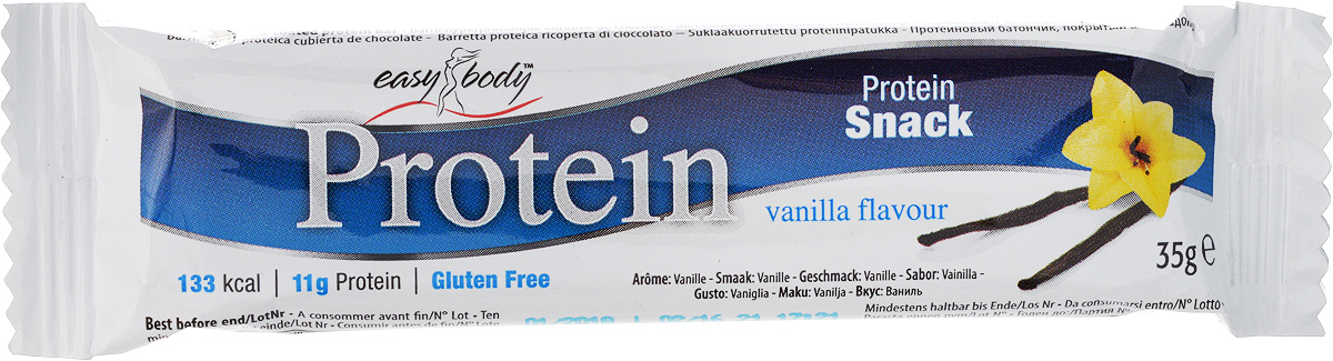 QNT Батончик Easy Body Bar, ваниль, 35 гEB00392 QNT Батончик Easy Body Bar, ваниль, 35 гEB00392Во время белковой диеты, батончики Easy Body с тонким шоколадным покрытием идеальная закуска для тех, кто следит за своим весом. Каждый батончик содержит около 10 гр
