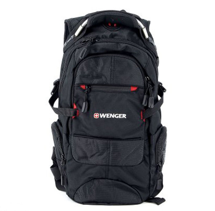 Рюкзак Wenger Narrow Hiking Pack, цвет: черный, красный, 46 х 23 х 14 см, 19 л13022215 Рюкзак Wenger Narrow Hiking Pack, цвет: черный, красный, 46 х 23 х 14 см, 19 л13022215Рюкзак Wenger Narrow Hiking Pack - это самодостаточный, многофункциональный и надежный спутник своего владельца, как и знаменитый швейцарский нож! Благодаря многофункциональности рюкзака, вы можете легко организовать свои вещи, отправив ключи, мобильный телефон и еще тысячу мелочей в специальный карман-органайзер. После этого останется еще много места для других необходимых вещей. Рюкзаки и сумки Wenger - это прежде всего современные материалы и фурнитура от надежных поставщиков и швейцарский контроль качества, благодаря которому репутация компании была и остается столь высокой. Продуманная конструкция и современные технологии проявляются главным образом в потрясающей надежности рюкзаков и сумок Wenger. А ведь надежность - самое важное качество и в амуниции, и в людях! Особенности рюкзака: Внешние карманы: многочисленные внешние карманы обеспечивают легкий доступ к наиболее часто используемым предметам. Плечевые ремни: эргономичные плечевые ремни...