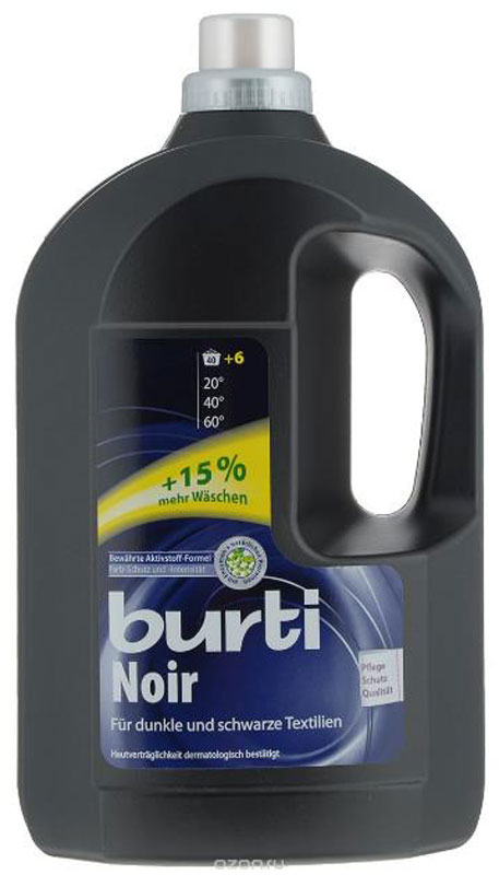 Жидкое средство Burti Noir для стирки черного и темного белья, 3 л269580021 Жидкое средство Burti Noir для стирки черного и темного белья, 3 л269580021Жидкое синтетическое средство Burti Noir предназначено для стирки черного и темного белья, оно предотвращает линьку и осветление темных тканей. Средство обладает уникальной формулой, сохраняющей интенсивность цвета - чтобы черное всегда оставалось черным! Цвет ваших темных вещей приобретет новую свежесть. Может использоваться как для ручной, так и для машинной стирки. Подходит для стирки компрессионного белья. Жидкое средство Burti Noir дерматологически тестировано, гигиенично и гипоаллергенно. Объем: 3 л. Состав: BENZlSOTHIAZOLIONE, METHYLISOTHIAZOLIONE, энзимы (CELLULASE, PROTEASE), ароматизаторы (LIMONENE, HEXYL CINNAMAL), BUTYLPHENYL METHYLPROPIONAL, CITRONELLOL, ALPHA ISOMETHYL IONONE), CI 45100, CI 61585. Товар сертифицирован. Уважаемые клиенты! Обращаем ваше внимание на возможные изменения в дизайне упаковки. Качественные характеристики товара остаются неизменными. Поставка осуществляется в зависимости от наличия на...