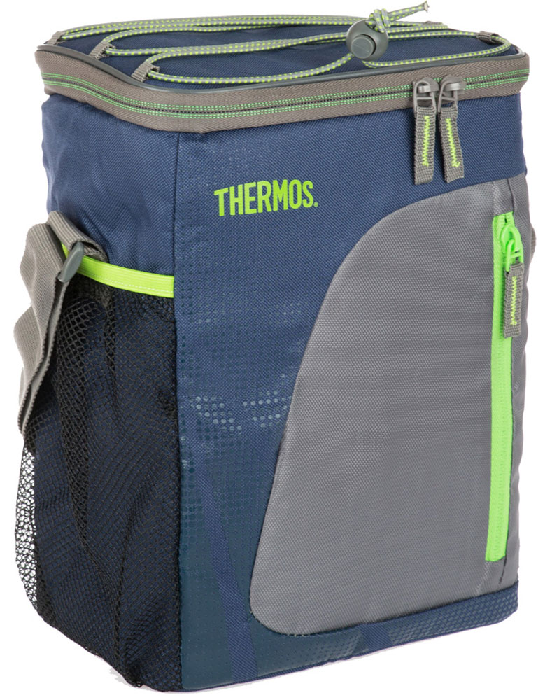 Термосумка Thermos Radiance 12 Can Cooler, цвет: синий, серый, 9 л488596 Термосумка Thermos Radiance 12 Can Cooler, цвет: синий, серый, 9 л488596Термо-сумки отличается легкостью и компактностью. Все сумки складываются и фиксируются в сложенном положении что облегчает хранение. Внутреннее наполнение стенок позволяет сохранять продукты замороженными, свежими или теплыми длительное время. Внутренняя поверхность PEVA обладает 100% герметичностью. При перевозке жидкостей это позволяет избежать протеканий.