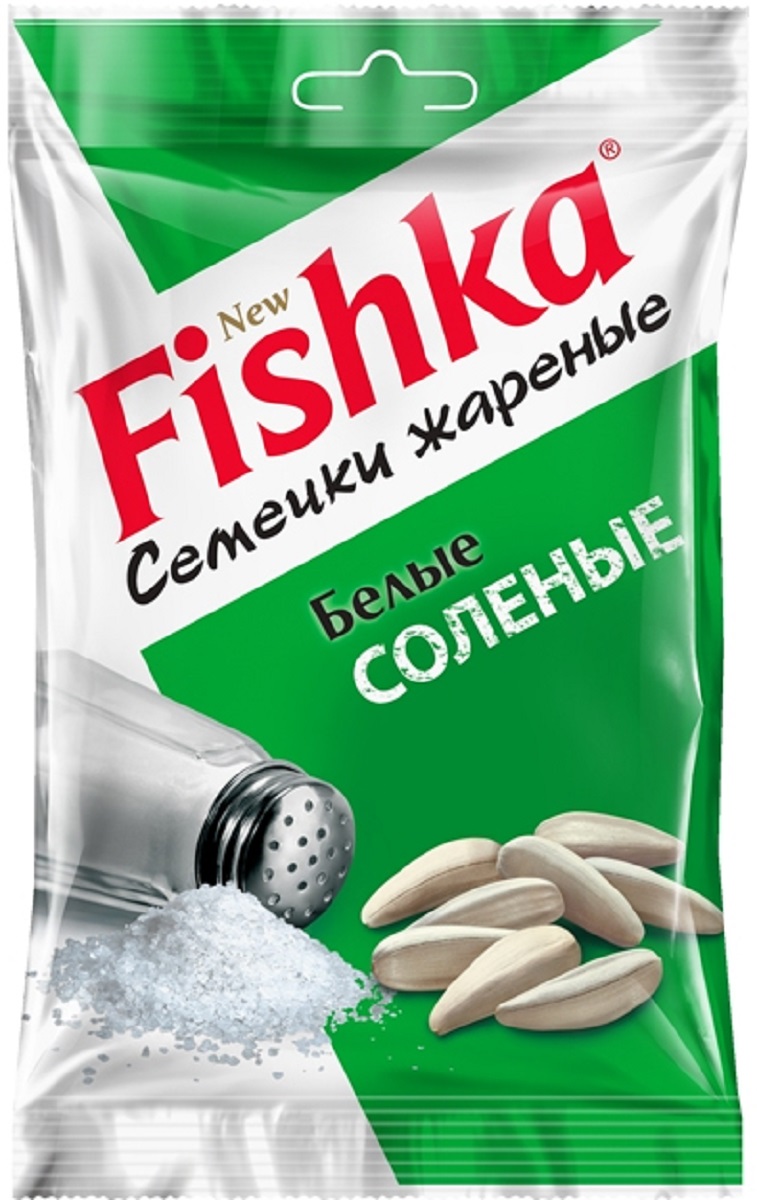 Fishka семечки белые соленые, 100 г0015379 Fishka семечки белые соленые, 100 г0015379Fishka – новые, особенные и молодежные – белые семечки с солью придутся по вкусу всем любителям чего-то новенького. Убедитесь, что здоровый перекус тоже имеет вкус!