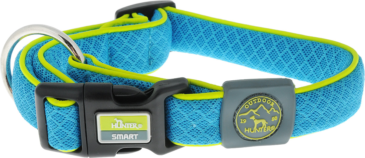 Ошейник для собак Hunter Smart Maui M, цвет: голубой, 36-55 см92693 Ошейник для собак Hunter Smart Maui M, цвет: голубой, 36-55 см92693Ошейник для собак Hunter Maui выполнен из невероятно мягкого и легкого сетчатого текстиля. Регулируется по размеру в широком диапазоне. Застегивается на пластиковый карабин, имеет металлическое кольцо для поводка. Обхват шеи: 36-55 см. Ширина ошейника: 2,5 см.