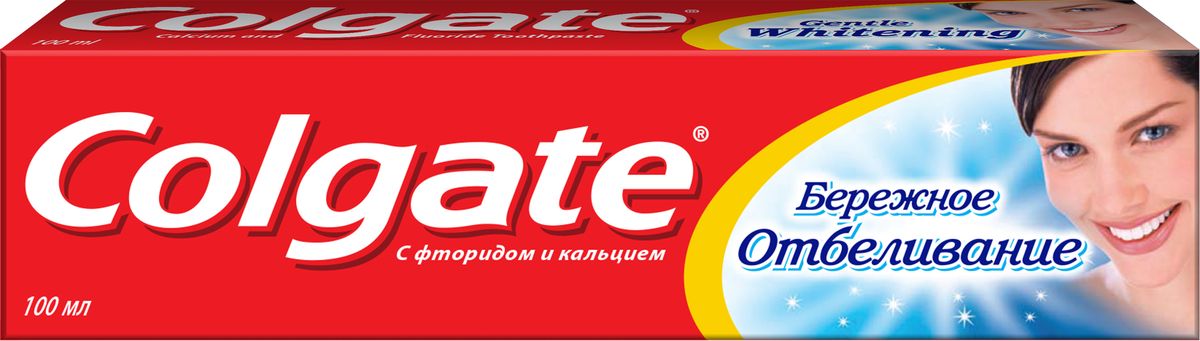 Colgate Зубная паста Бережное отбеливание 100 млFCN89246/FCN89027 Colgate Зубная паста Бережное отбеливание 100 млFCN89246/FCN89027Содержит очищающие микрочастицы, которые удаляют налет с поверхности зубной эмали, помогая безопасно восстанавливать естественную белизну зубов.