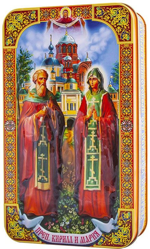 Шкатулка подарочная Преподобные Кирилл и Мария черный листовой чай, 100 г40135 Шкатулка подарочная Преподобные Кирилл и Мария черный листовой чай, 100 г40135Черный чай повышает иммунитет, улучшает работу нервной системы, тонизирует и является хорошим антиоксидантом. При регулярном употреблении черного чая, организм очищается от плохого холестерина. Черный чай способен уменьшать головную боль и снять усталость.