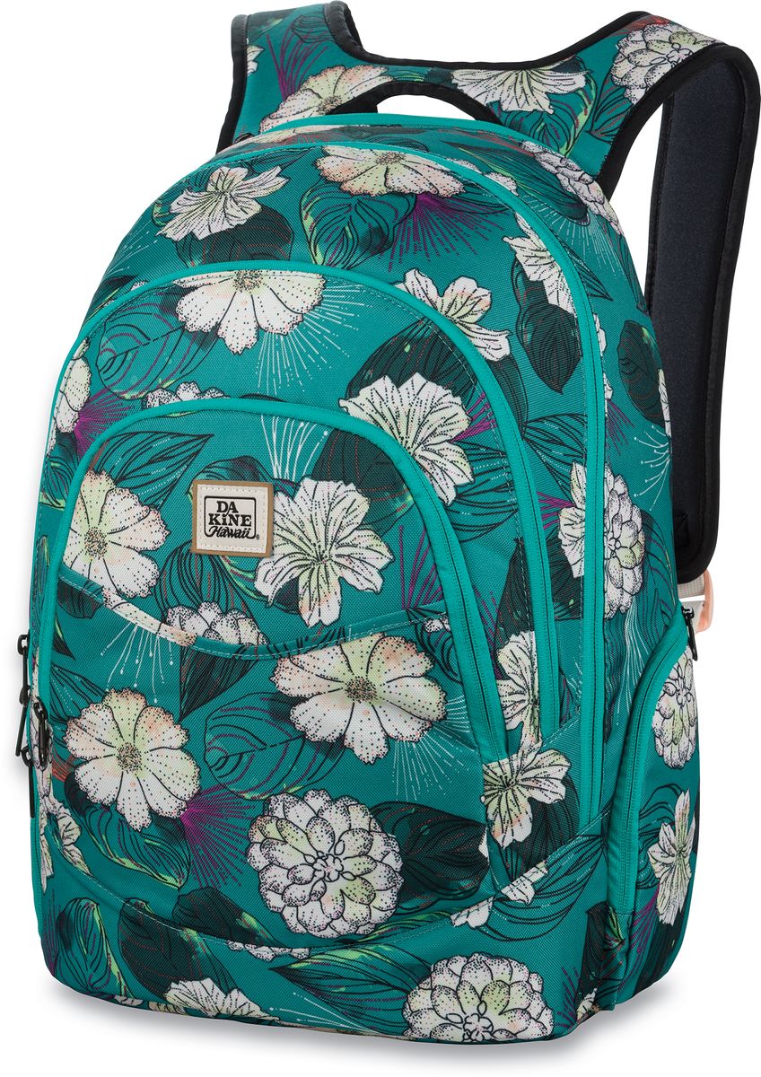 Рюкзак женский Dakine Prom Pualani Blue, цвет: бирюзовый, 25 л. 821002500127211 8210025 Рюкзак женский Dakine Prom Pualani Blue, цвет: бирюзовый, 25 л. 821002500127211 8210025Городской женский рюкзак с отделением для ноутбука ( до 14) Карман для очков из мягкого флиса, карман-органайзер, карман-термос, боковой карман для бутылки с водой.