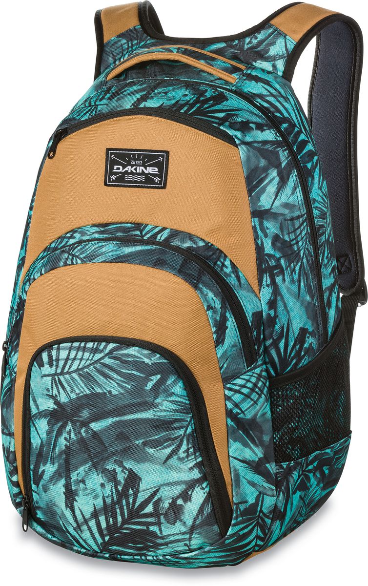 Рюкзак городской Dakine Campus Painted Palm, цвет: бирюзовый, 33 л. 813005700127033 8130057 Рюкзак городской Dakine Campus Painted Palm, цвет: бирюзовый, 33 л. 813005700127033 8130057Городской рюкзак с отделением для ноутбука ( до 15). Карман-органайзер, карман-термос, карман-сетка снаружи. Карман для очков из мягкого флиса.