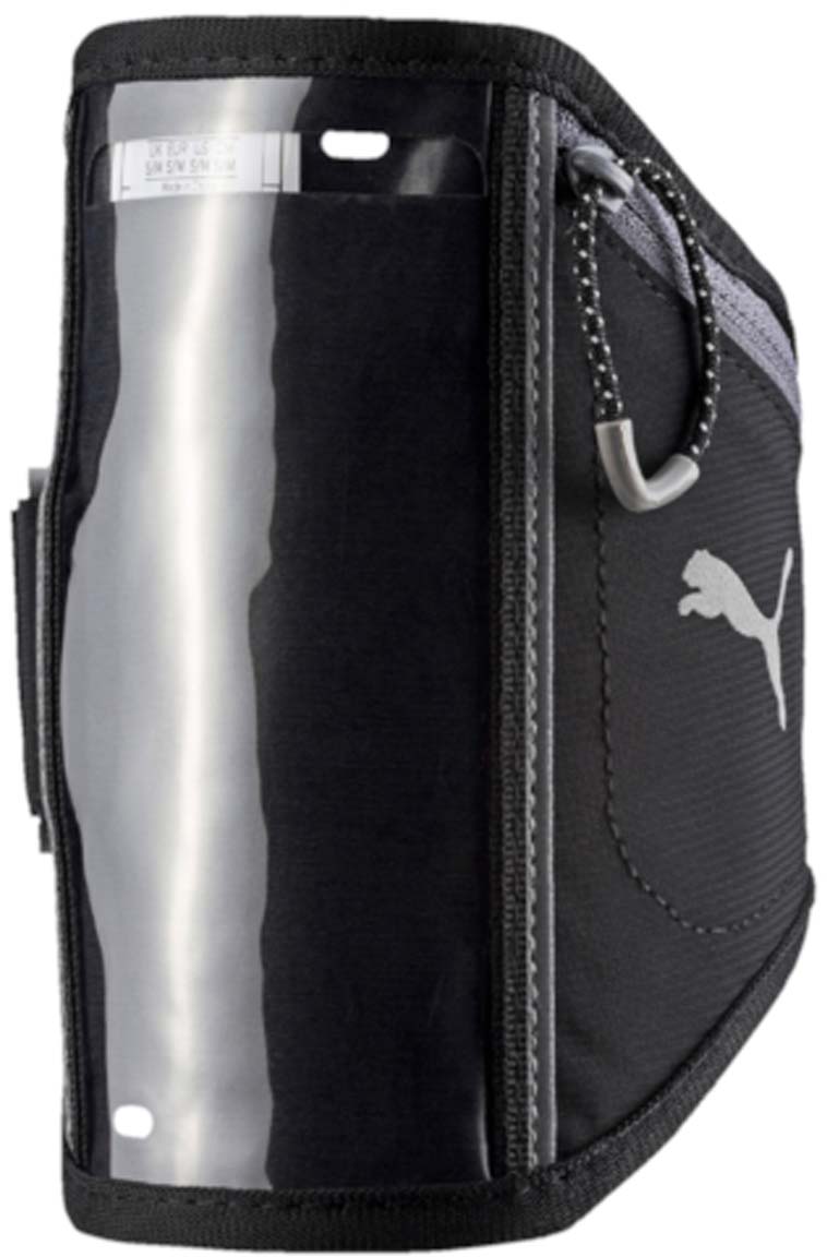 Чехол для мобильных устройств Puma Pr I Sport Phone Armband, цвет: черный. 05314001. Размер L/XL05314001 Чехол для мобильных устройств Puma Pr I Sport Phone Armband, цвет: черный. 05314001. Размер L/XL05314001Нарукавный чехол для бегуна Puma Pr I Sport Phone Armband имеет прозрачное окошко под размер экрана iPhone 6, позволяющее осуществлять сенсорное управление электронным устройством, а также дополнительное отделение на молнии для ключей и мелких предметов. Изделие украшено светоотражающим логотипом Puma. Чехол надежно крепится к руке при помощи застежки с легкой пластичной пряжкой и липучкой для регулировки размера.