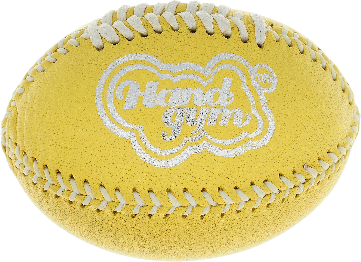 Эспандер кистевой HandGum HandGym. Регби, цвет: желтый, 7 х 5 х 5 см260_желтый Эспандер кистевой HandGum HandGym. Регби, цвет: желтый, 7 х 5 х 5 см260_желтыйКистевой эспандер HandGum HandGym - отличный тренажер, который превосходно развивает моторику и силу рук. Изделие выполнено из кожи в виде мяча для регби, внутри - специальный наполнитель. Эспандер прекрасно подходит для любого возраста и уровня подготовки. Он позволяет эффективно развивать силу самым слабым рукам, а также является отличным тренажером для профессиональных спортсменов.