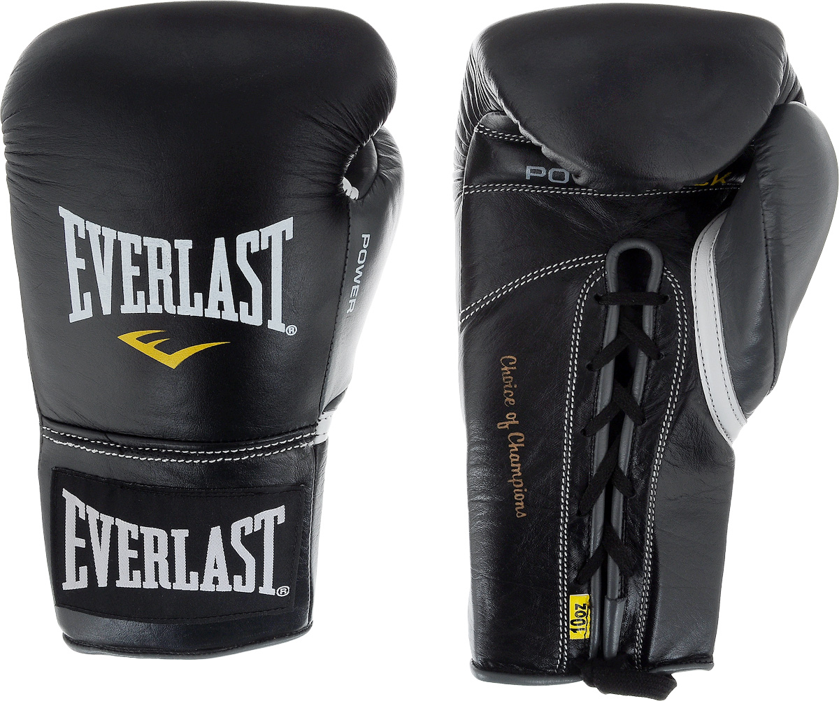 Перчатки боевые Everlast Powerlock, цвет: черный, серый. Вес 10 унций27110070101 Перчатки боевые Everlast Powerlock, цвет: черный, серый. Вес 10 унций27110070101Боевые перчатки на шнуровке Everlast Powerlock изготавливаются из натуральной кожи премиум класса, выдерживающей длительные нагрузки. Благодаря пенному наполнителю, выложенному по технологии Powerlock, обеспечивается идеальный баланс между силой удара и защитой от травм. Эргономический дизайн перчатки позволяет руке принимать правильную и удобную форму кулака, делая удар быстрым и безопасным одновременно. Предназначены для профессиональных боев.