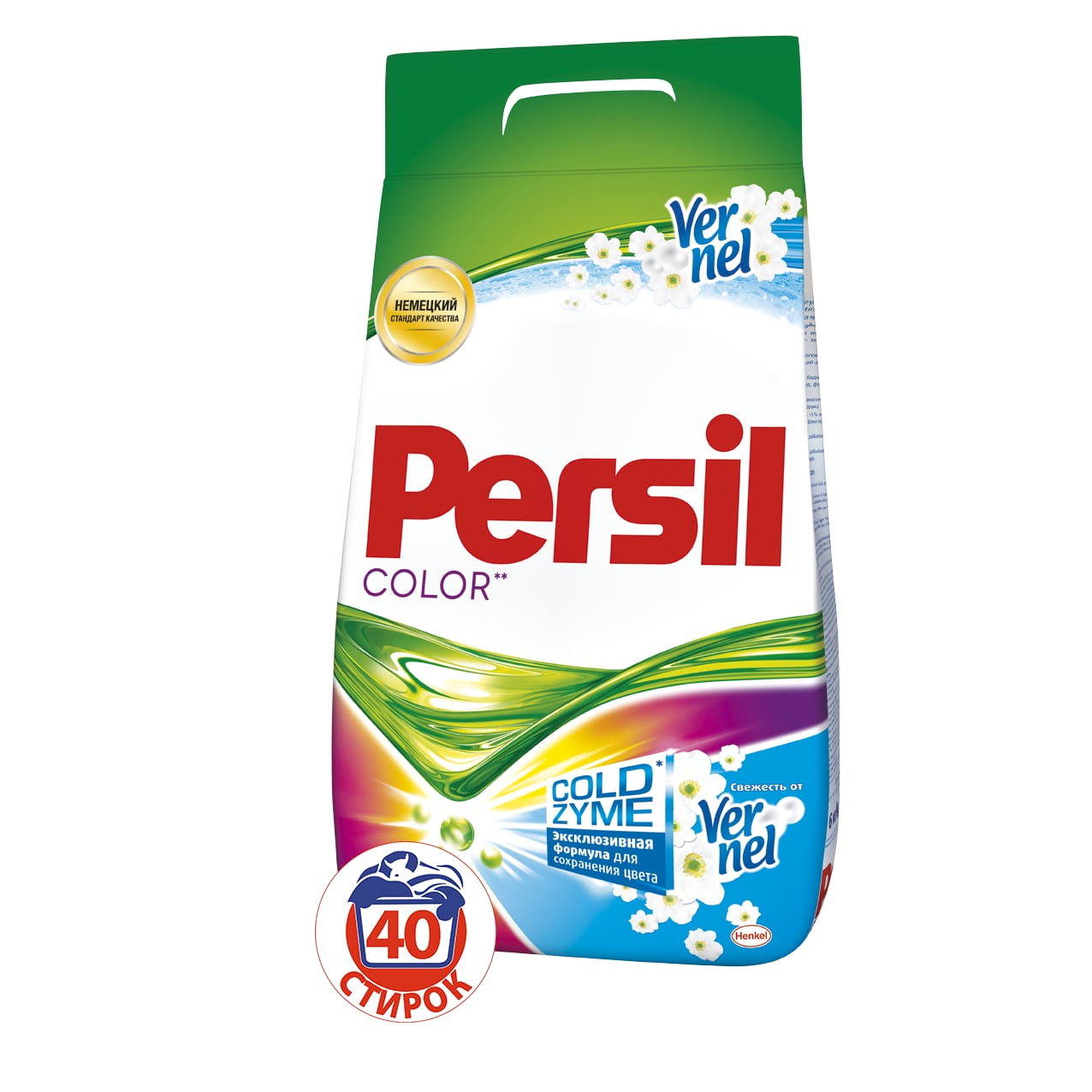 Стиральный порошок Persil Колор Свежесть от Vernel 6 кг904697 Стиральный порошок Persil Колор Свежесть от Vernel 6 кг904697Persil Color - стиральный порошок с сильной формулой, которая содержит активные капсулы пятновыводителя. Капсулы пятновыводителя быстро растворяются в воде и начинают действовать на пятно уже в самом начале стирки. Благодаря специальной формуле Persil Color отлично удаляет даже сложные пятна, а специальные цветозащитные компоненты сохраняют яркие цвета ткани. Persil Color для безупречной чистоты Вашего белья. В состав Persil Color также входят Жемчужины свежего аромата от Vernel – микрокапсулы, содержащие внутри отдушку. Во время стирки Жемчужины закрепляются на ткани и высвобождают свой аромат при каждом движении или прикосновении. Состав: 5-15% анионные ПАВ; Товар сертифицирован.
