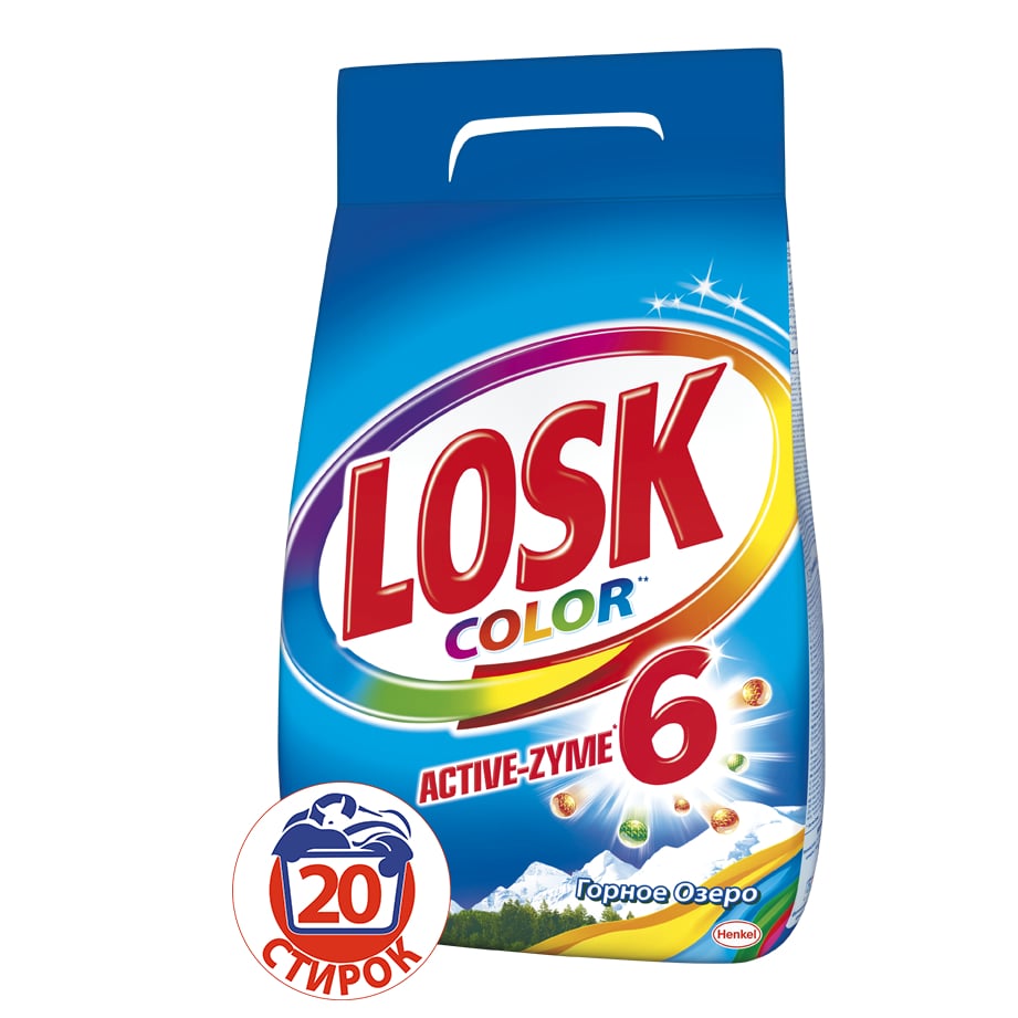 Стиральный порошок Losk Горное Озеро Color 3кг900118 Стиральный порошок Losk Горное Озеро Color 3кг900118Для цветного белья - идеальной чистоты и свежего аромата! Порошок LOSK Active-Zyme 6 Color Горное Озеро не только удаляет сложные пятна и сохраняет яркость цвета, но и придает белью свежий приятный аромат. Стиральный порошок LOSK Active-Zyme 6 Color Горное Озеро создан для автоматической стирки цветных тканей и успешно справляется с тремя задачами: удаляет сложные пятна, сохраняет яркость цвета вещей и придаёт им приятный аромат свежести горного озера. В этом ему помогает входящие в состав 6 активных энзимов, которые эффективно действуют против различных видов загрязнений, удаляя их. Безупречная чистота, сочные цвета и неповторимый аромат! Состав: 5-15% анионные ПАВ; Товар сертифицирован.