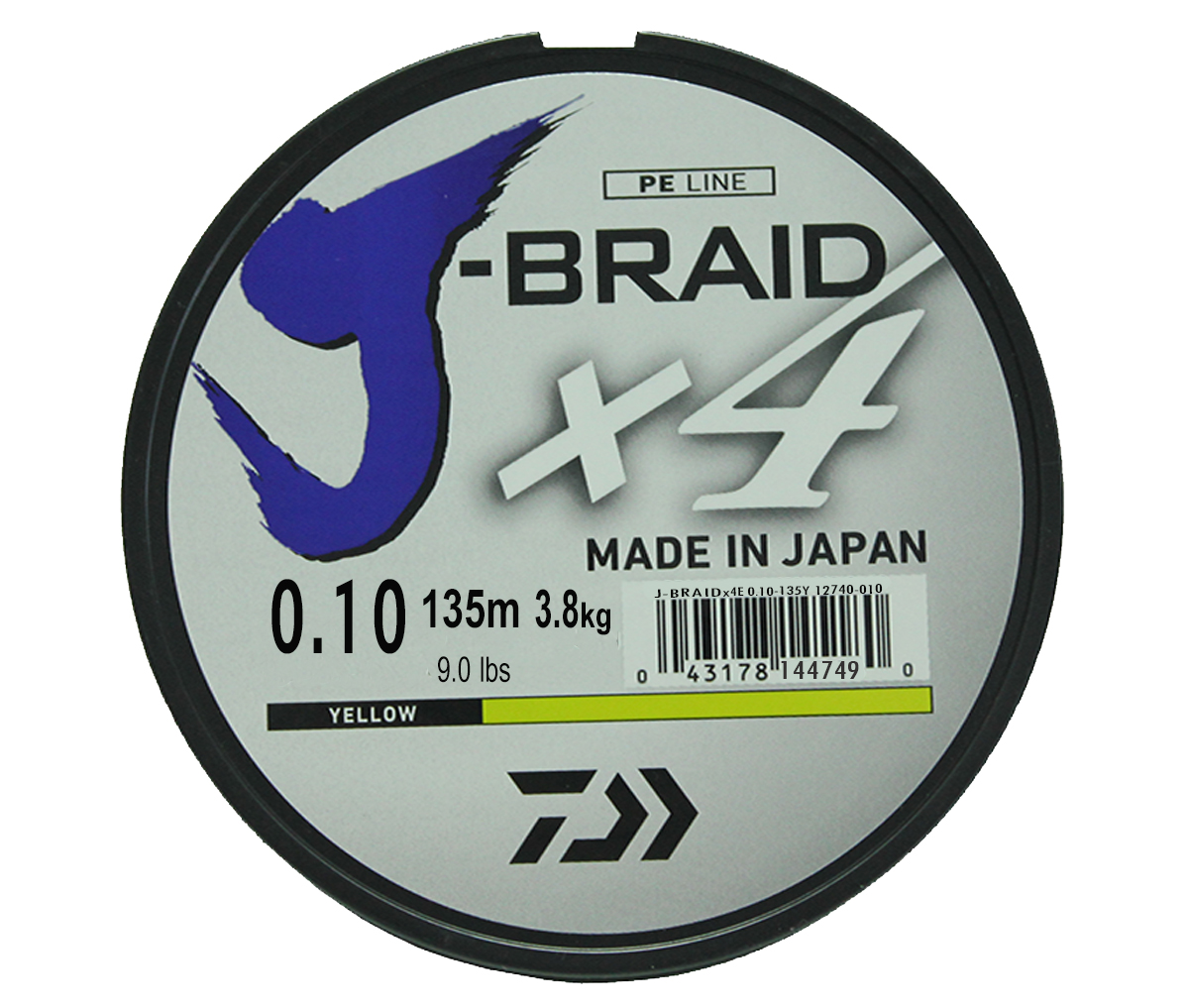 Шнур плетеный Daiwa J-Braid X4, цвет:флуоресцентный желтый, 135 м, 0,10 мм61136 Шнур плетеный Daiwa J-Braid X4, цвет:флуоресцентный желтый, 135 м, 0,10 мм61136Новый 4х жильный шнур J-Braid, DAIWA - шнур высокого класса с удивительным соотношением цены и качества. Качество плетения полностью соответствует японским стандартам и удовлетворяет всем требованиям. Представленные диаметры позволяют использовать шнур для всех техник ловли, начиная от ultra- light ловли окуня, до морской ловли палтуса, трески и т.д