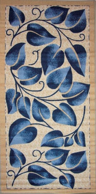 Ковер МАС Розетта. Синие листья, 100 х 200 см15937/синие листья Ковер МАС Розетта. Синие листья, 100 х 200 см15937/синие листьяВлагонепроницаемый коврик на резиновой основе подойдет для любого интерьера в гостиной, ванной или прихожей. Легко моется и чистится.