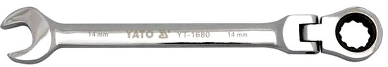 Ключ комбинированный Yato CrV, с трещоткой и шарниром, 8 ммYT-1674 Ключ комбинированный Yato CrV, с трещоткой и шарниром, 8 ммYT-1674Ключ комбинированный YATO с трещоткой и шарниром, размер 8 мм, изготовлен из инструментальной стали CrV.