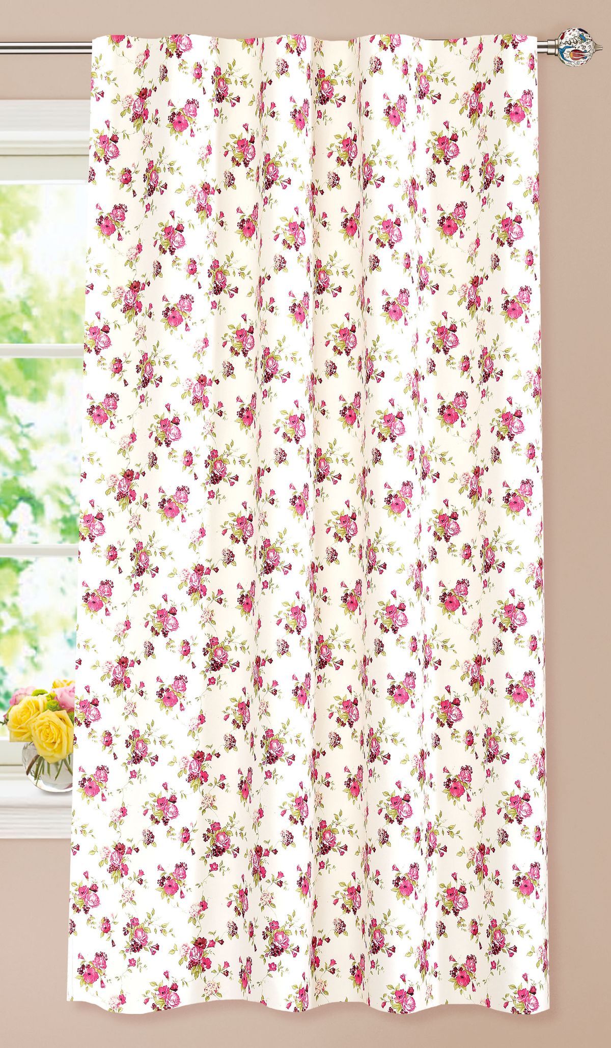 Штора готовая Garden, на ленте, цвет: розовый, 140х180 см. С 9162 - W1687 V20С 9162 - W1687 V20 Штора готовая Garden, на ленте, цвет: розовый, 140х180 см. С 9162 - W1687 V20С 9162 - W1687 V20Штора для кухни Garden выполнена из плотной ткани с рисунком. Приятная текстура материала и яркая цветовая гамма привлекут к себе внимание и станут великолепным украшением кухонного окна. Штора оснащена шторной лентой для красивой сборки.
