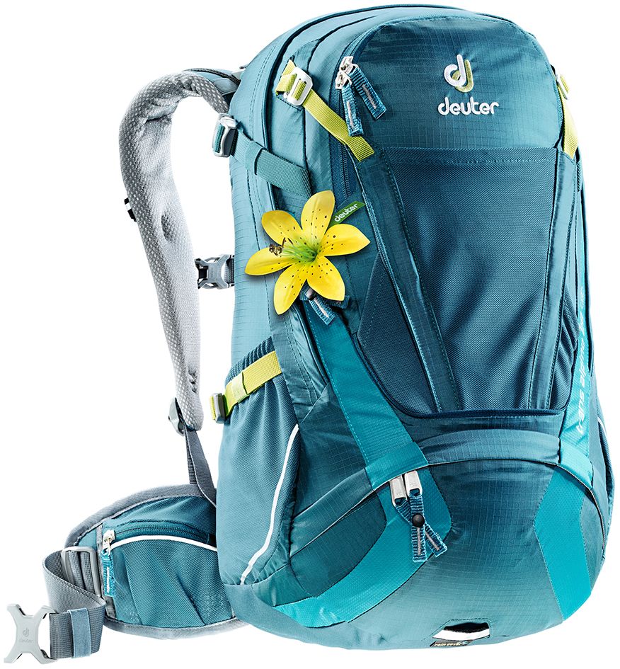 Рюкзак Deuter Trans Alpine 28 SL, цвет: голубой, темно-синий, 28 л3205117_3356 Рюкзак Deuter Trans Alpine 28 SL, цвет: голубой, темно-синий, 28 л3205117_3356- легкодоступное отделение на молнии сзади для смартфона или карт - прекрасная вентиляция, компактность и идеальная подгонка к спине – все эти качества, обеспеченные системой Airstripes и многочисленными регулировками - плотная, точная посадка, благодаря объединению набедренных крыльев пояса, прикрепленных к обивке с Auto Compress System и Pull-Forward регулировками - три основные зоны с разными материалами - мягкие материалы на лямках, воздушные – на спинке и гладкие – на набедренном поясе - разделяемое основное отделение - съемный чехол от дождя с кармашком для фонарика и со светоотражающими элементами - удобные плечевые лямки с мягкими краями - широкие вентилируемые набедренные крылья пояса с сетчатыми карманами на молнии - ремни регулировки нагрузки - универсальный, эластичный карман для шлема, куртки и т.д. - передний карман на большой молнии с органайзером и внутренним отделе-нием для ценных вещей - компрессионные ремни - 3M...