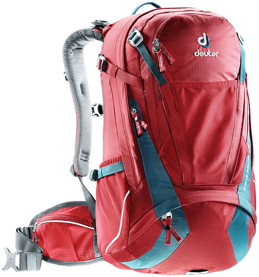 Рюкзак Deuter Trans Alpine 30, цвет: бордовый, темно-синий, 30 л3205217_5321 Рюкзак Deuter Trans Alpine 30, цвет: бордовый, темно-синий, 30 л3205217_5321- легкодоступное отделение на молнии сзади для смартфона или карт - прекрасная вентиляция, компактность и идеальная подгонка к спине – все эти качества, обеспеченные системой Airstripes и многочисленными регулировками - плотная, точная посадка, благодаря объединению набедренных крыльев пояса, прикрепленных к обивке с Auto Compress System и Pull-Forward регулировками - три основные зоны с разными материалами - мягкие материалы на лямках, воздушные – на спинке и гладкие – на набедренном поясе - разделяемое основное отделение - съемный чехол от дождя с кармашком для фонарика и со светоотражающими элементами - удобные плечевые лямки с мягкими краями - широкие вентилируемые набедренные крылья пояса с сетчатыми карманами на молнии - ремни регулировки нагрузки - универсальный, эластичный карман для шлема, куртки и т.д. - передний карман на большой молнии с органайзером и внутренним отделе-нием для ценных вещей - компрессионные ремни - 3M...