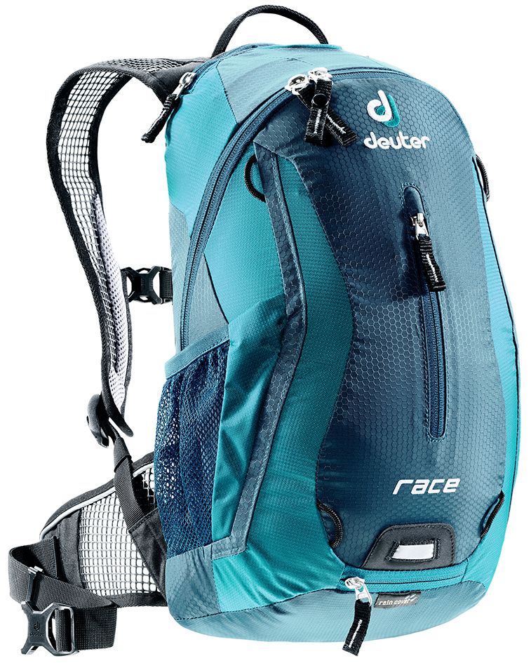 Рюкзак Deuter Race, цвет: голубой, темно-синий, 10 л32113_3356 Рюкзак Deuter Race, цвет: голубой, темно-синий, 10 л32113_3356Небольшой легкий рюкзак каплевидной формы полностью повторяет изгибы вашей спины во время движения. Рюкзак обладает небольшим весом и отличной функциональностью. -Анатомические плечевые лямки и набедренный пояс с сетчатыми подушками обеспечивают идеальную посадку рюкзака -Наружный карман -Верхний карман с удобным доступом -Внутренний карман для ценных вещей -Отражатель 3M -Петля для крепления ночного габаритного фонарика Safety Blink -Крепления для системы снабжения питьевой водой -Чехол от дождя Объем, литр: 10 Вес, кг: 0.54 Размеры, см: 43x23x13 Материал: Diamond Lite / Ballistic Lite